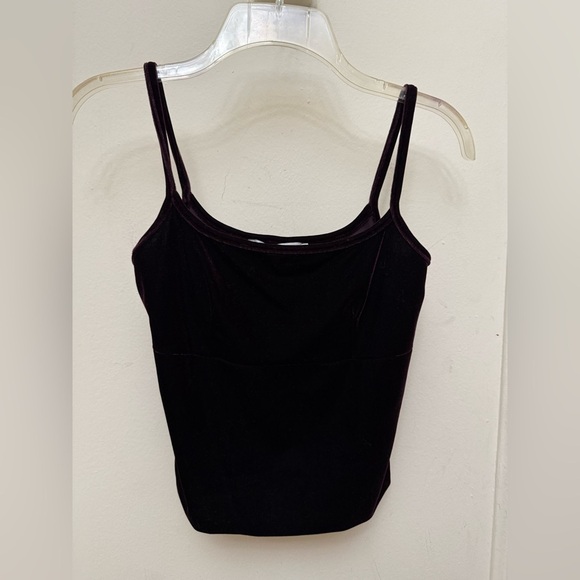 Vintage 90s Necessary Objects Velvet Spaghetti Strap Top - Picture 1 of 7